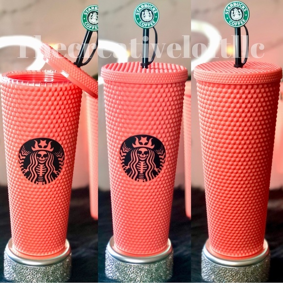 Custom 24oz Coral Matte Spooky Tumbler 🪸 - Picture 6 of 6